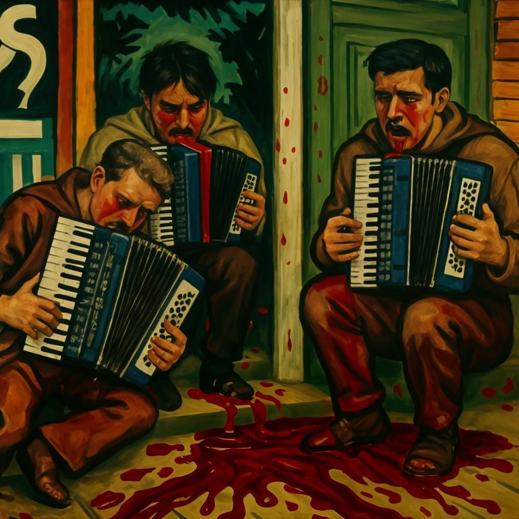 Bloody Warrior Falls Amidst Chaotic Scene