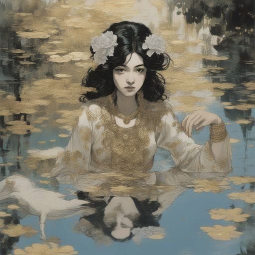 AI Generated Water Princess Fantasy Art