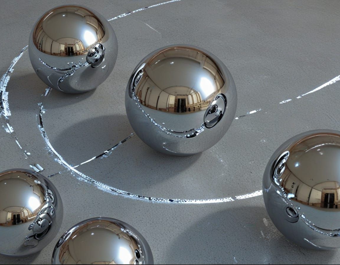 Chrome Spheres: Reflective Art