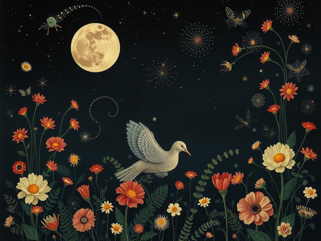 Dark Whimsy in Intricately Detailed Collage Art