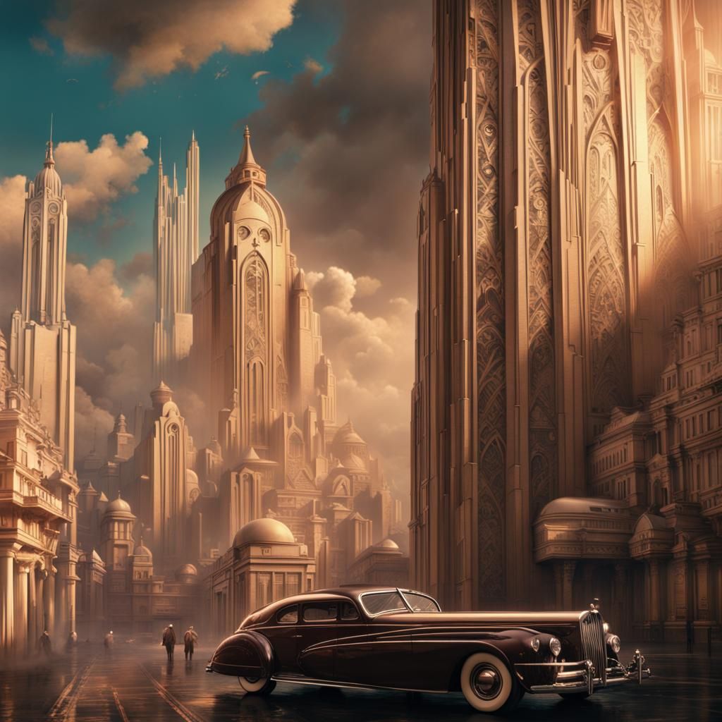 Epic Art Deco Digital Matte Painting