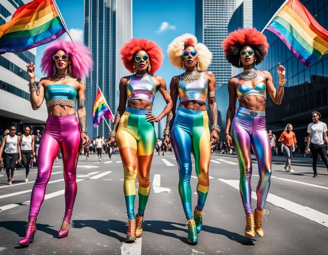 LGBTQ+ Performers Dance in Futuristic City