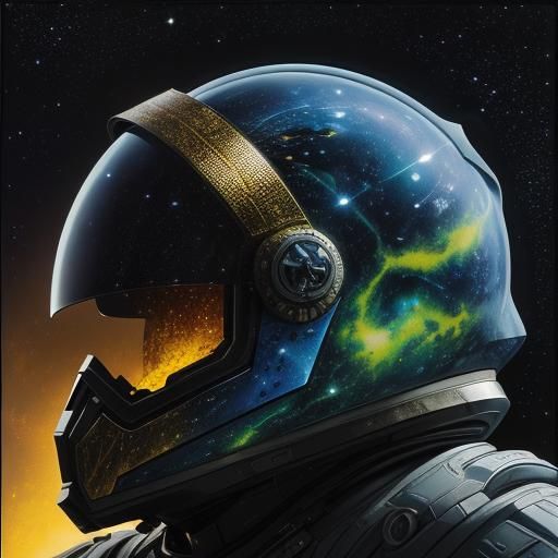 Gourd Explorer in Cosmic Garden: Hyperrealistic Concept Art