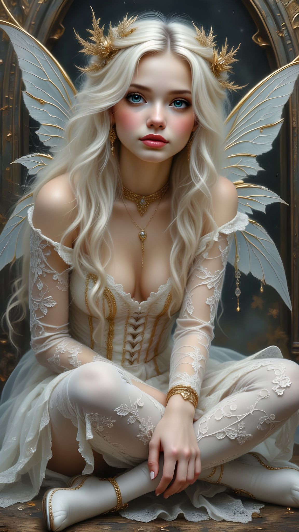 Fairy in a Cage: Hyperrealistic Oil Painting