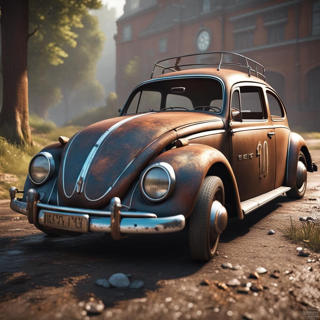 Rusty 1963 Beetle in Cinematic 3D Render