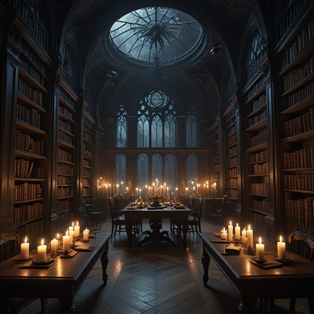 Ethereal Ghosts in a Haunted Victorian Library