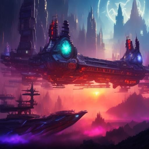 Cyberpunk Metropolis in Vibrant, Neon Glory