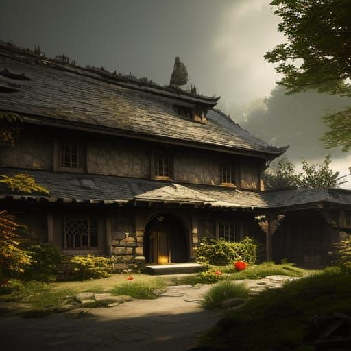 Dreamy Elf House Illuminated by Dragon's Eye