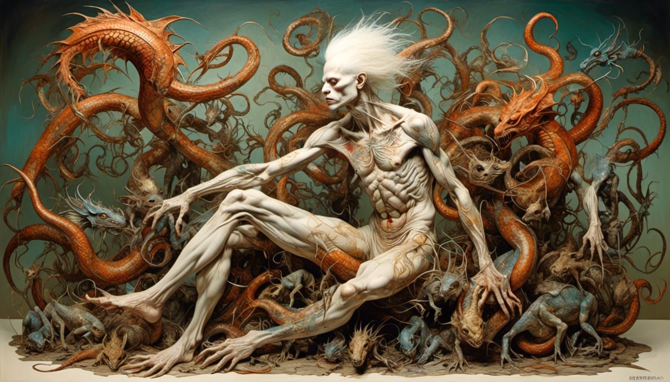 Albino Contortionist: A Cryptid Taxidermy Nightmare