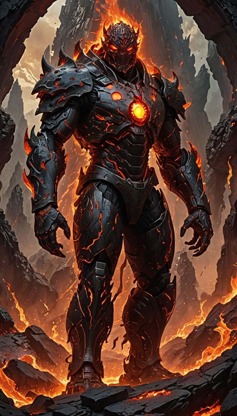 Colossal Lava Giant Commands Realm of Fire
