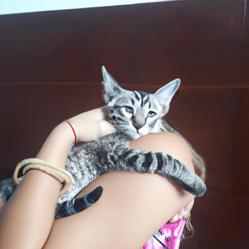 Person Holding a Cat: A Moment of Affection