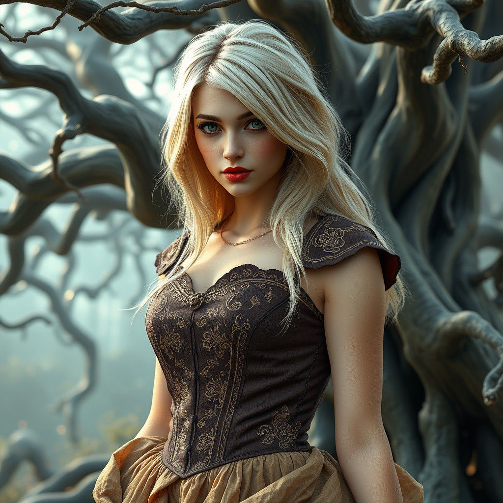 Fantasy Portrait of Woman in Whimsical Environment