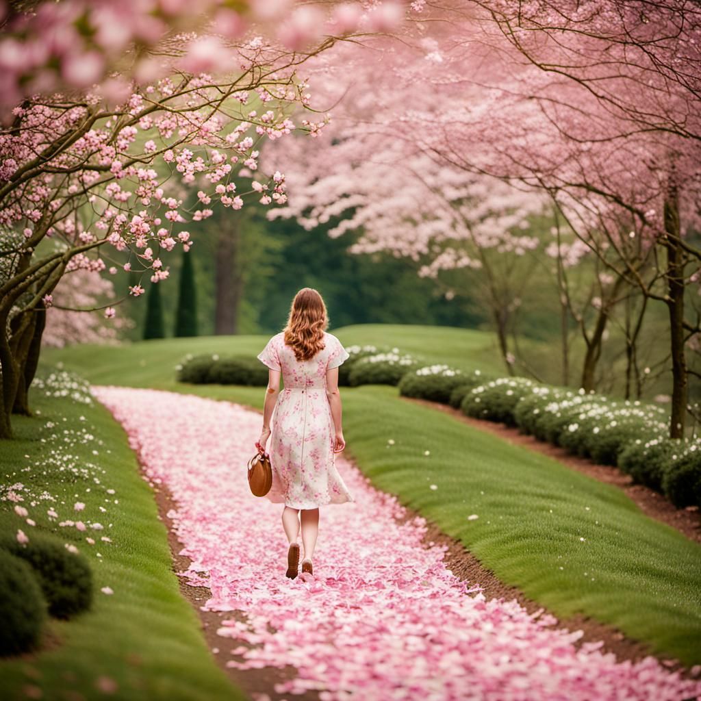 Woman Walking to Biltmore Estate: Annie Leibovitz Style