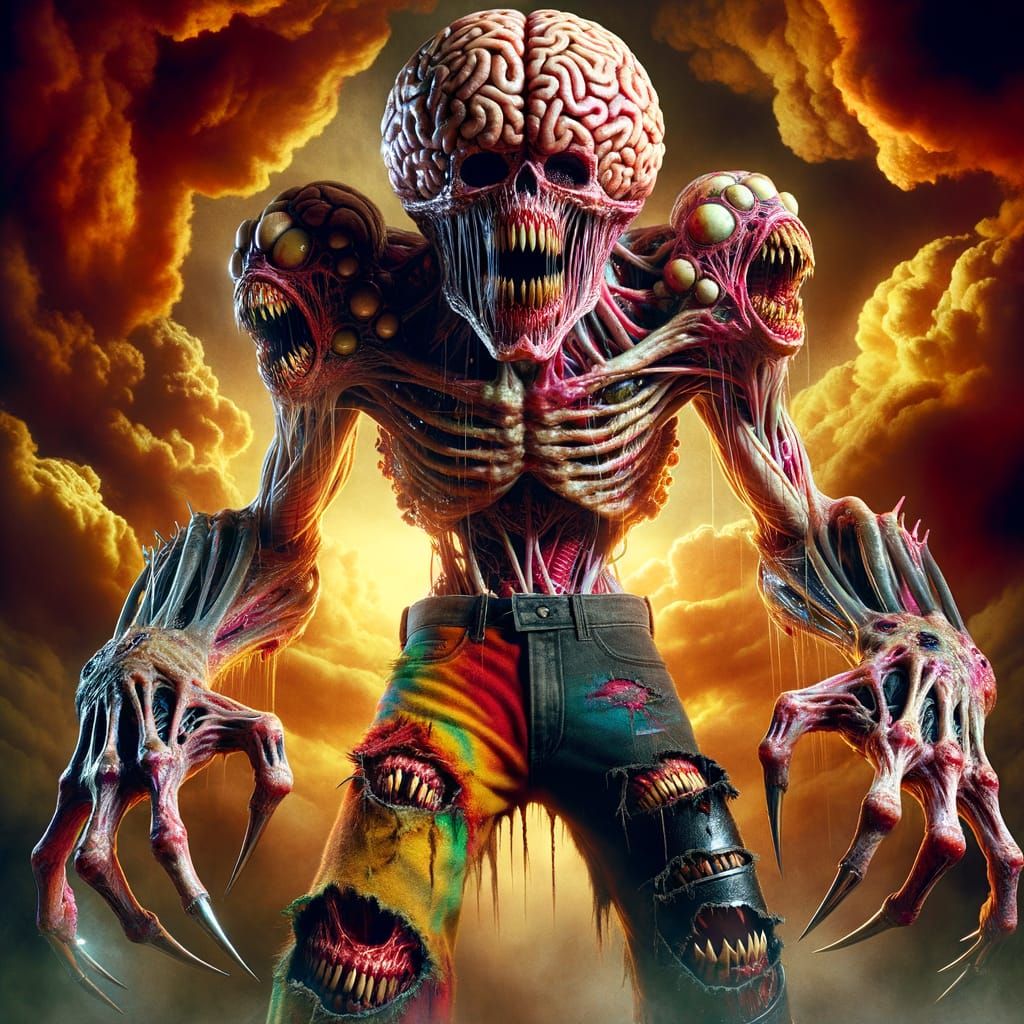 Mutant Horror Figure in a Haunting Cinematic Scene