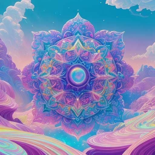 Rainbow Poetry on Golden Parchment Scroll