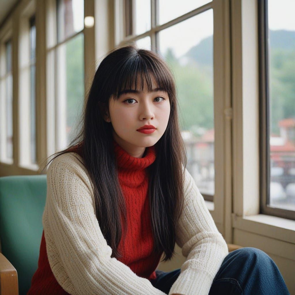 Chubby Teen Girl Exudes Confidence in Vintage-Inspired Chic....