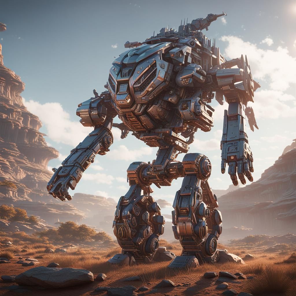 Futuristic Native Americans with Intricate Mech Details