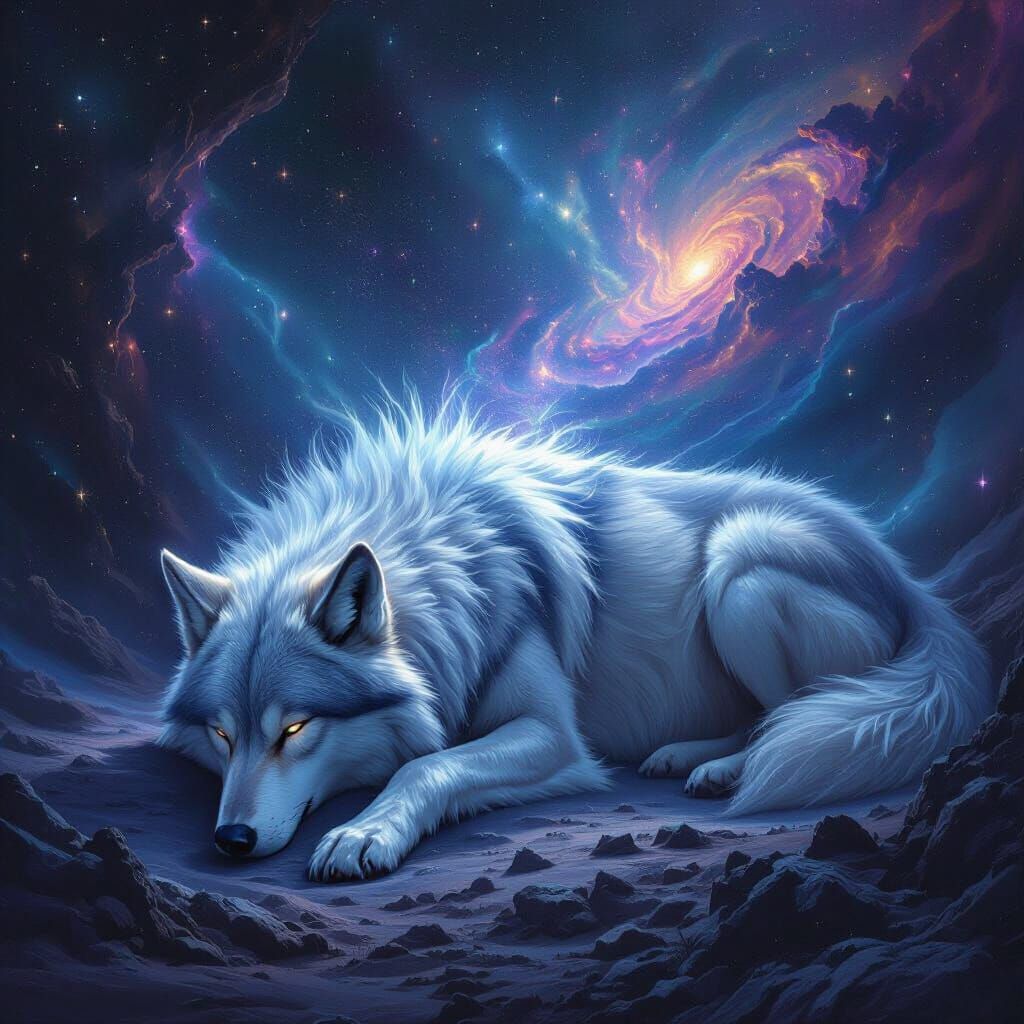 Cosmic Wolf Births Galaxies in Eldritch Realm