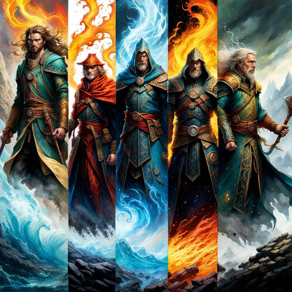 Elemental Wizards: Breathtaking Portraits in 8K