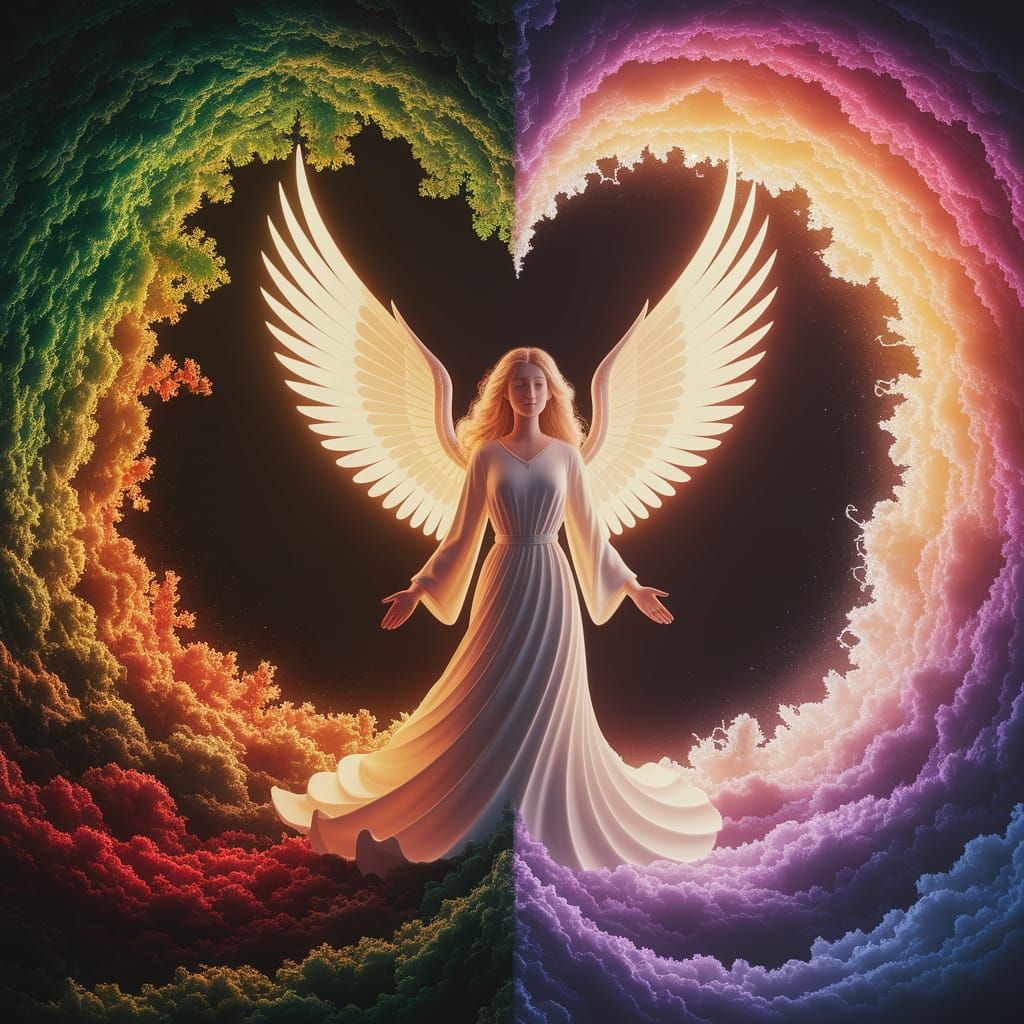 Serene Angel Bridges Heaven and Earth