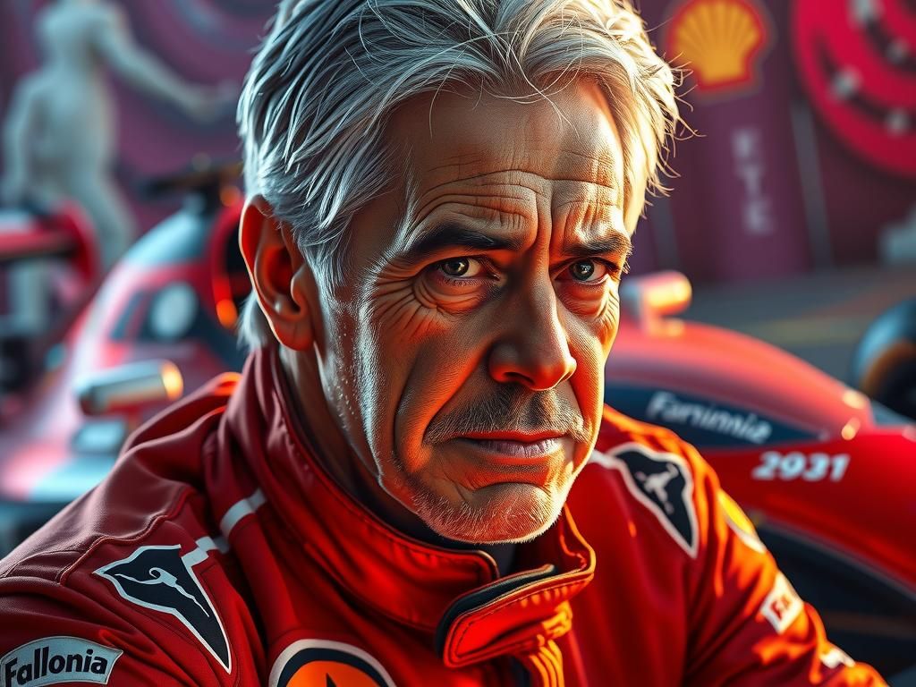 Fernando Alonso: Future F1 Champion, Hyperrealistic Portrait