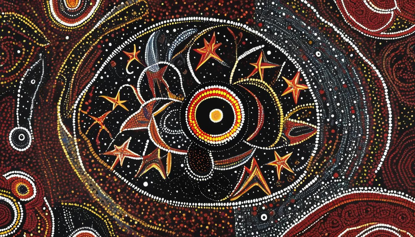 Aboriginal Star Circle Art