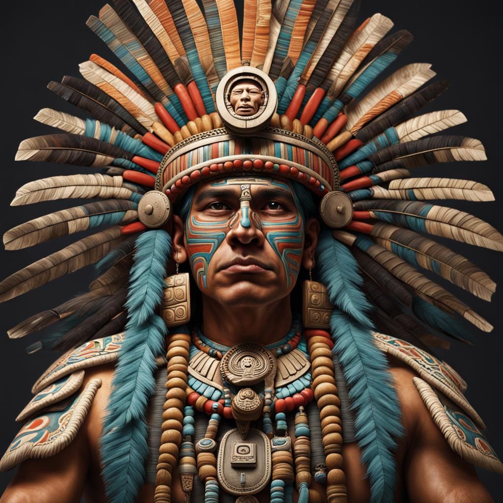 Modern Aztec CEO: A Detailed AI Image