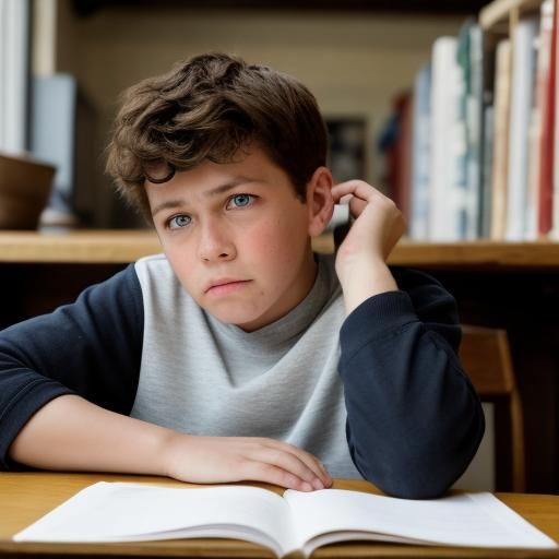 Boy's Surprised, Sad Expression