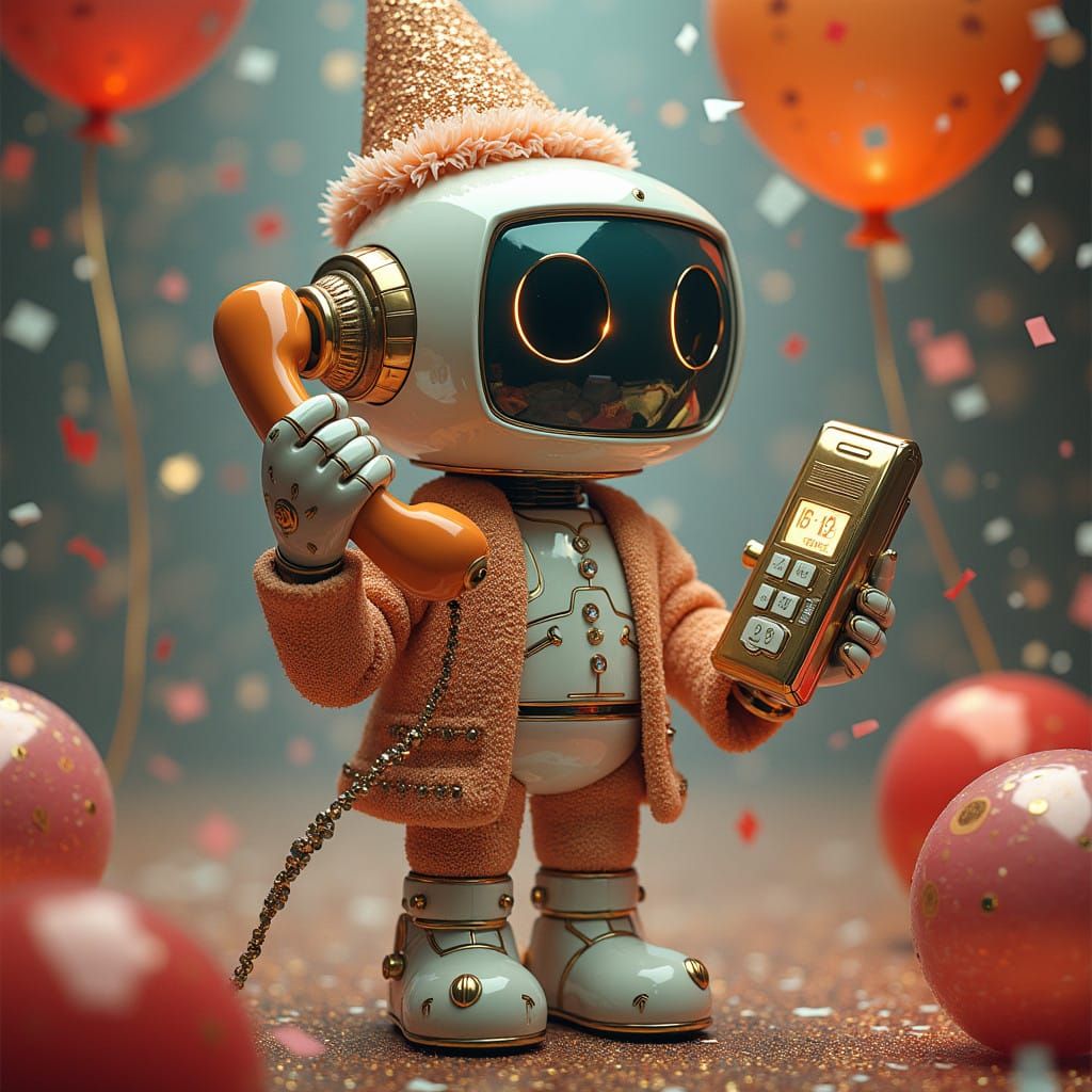 Retro-Futuristic Porcelain Cyborg Rings in the New Year