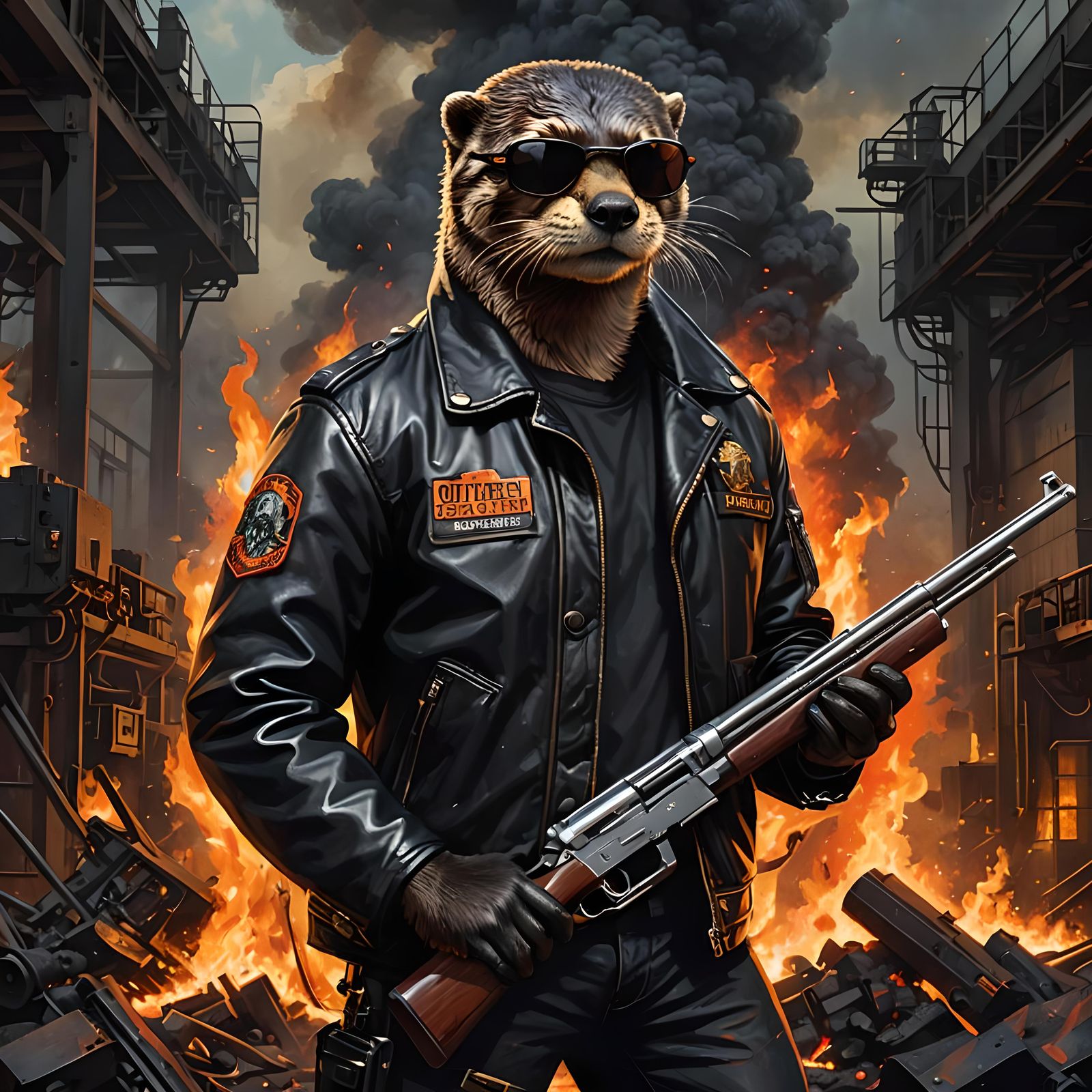 Otter as Terminator in Industrial Inferno