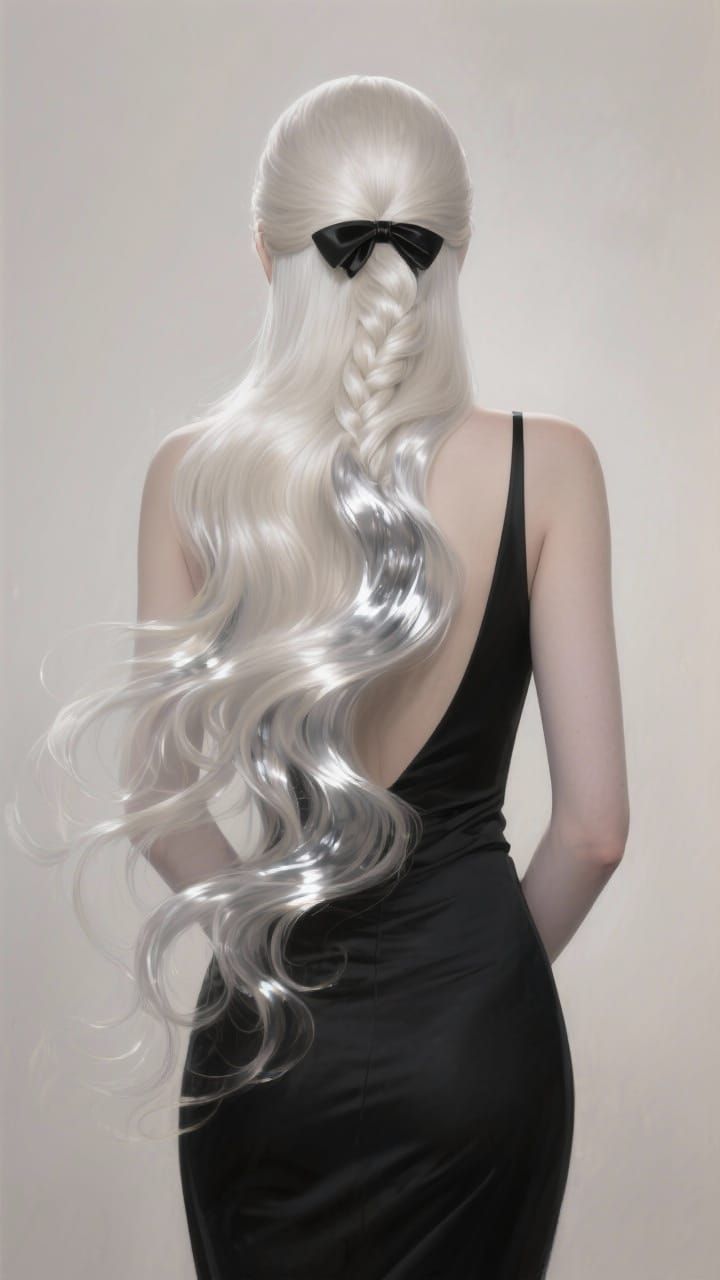 Platinum Blonde Woman: Hyperrealistic Cinematic Elegance