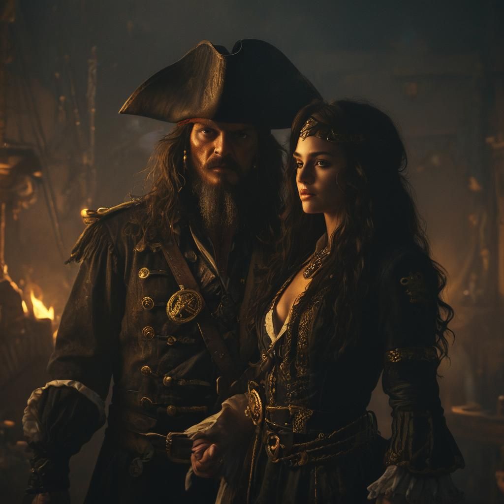 Pirate Captain Meeting Concept Art: Golden Hour