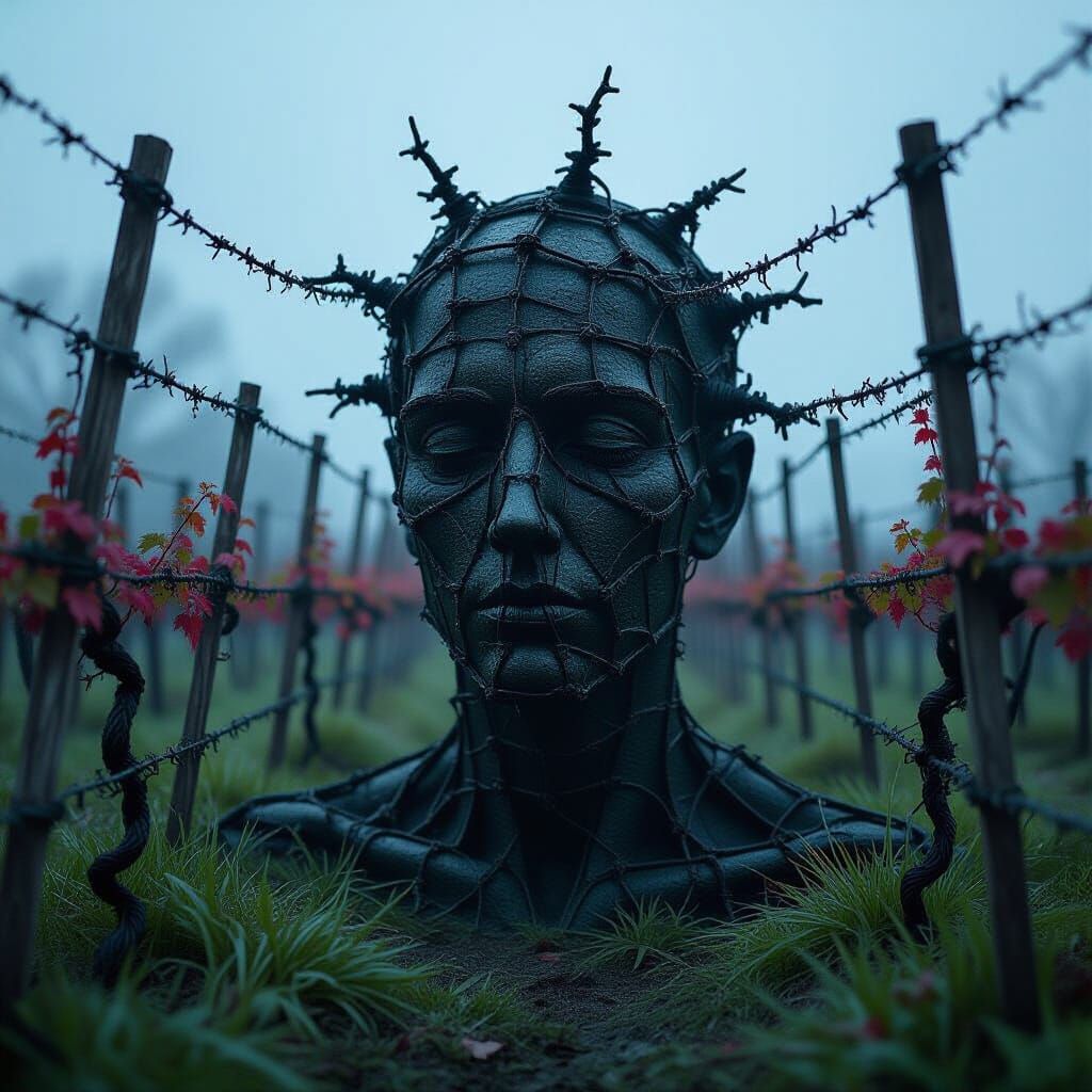 Wire Sculpture in a Twisted Labyrinth