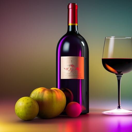 Colorful Wine Bottle Photography with Dynamic Lighting