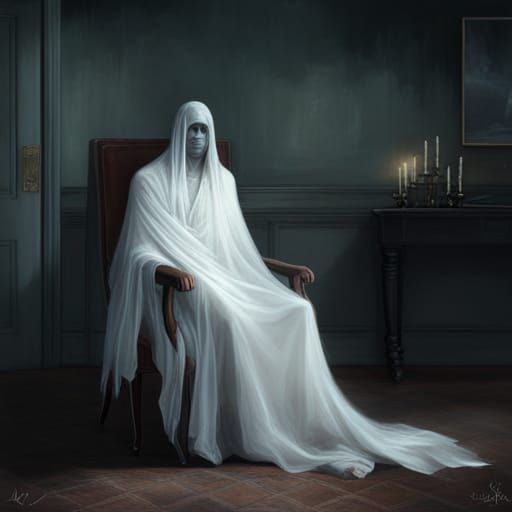 Ethereal African-American Ghost in Goya-Inspired Setting