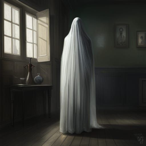 Sad Ghost in Old House, Dark Ambient Style