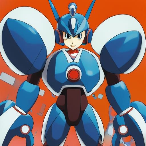 Megaman X in Anime Key Visual Style