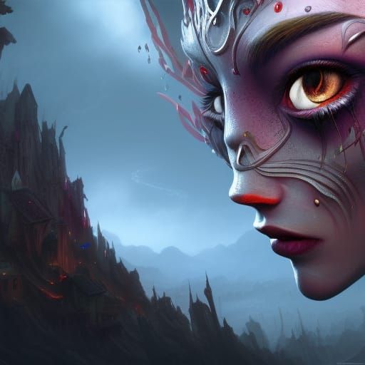 Prideful Eyes: Detailed Fantasy Concept Art