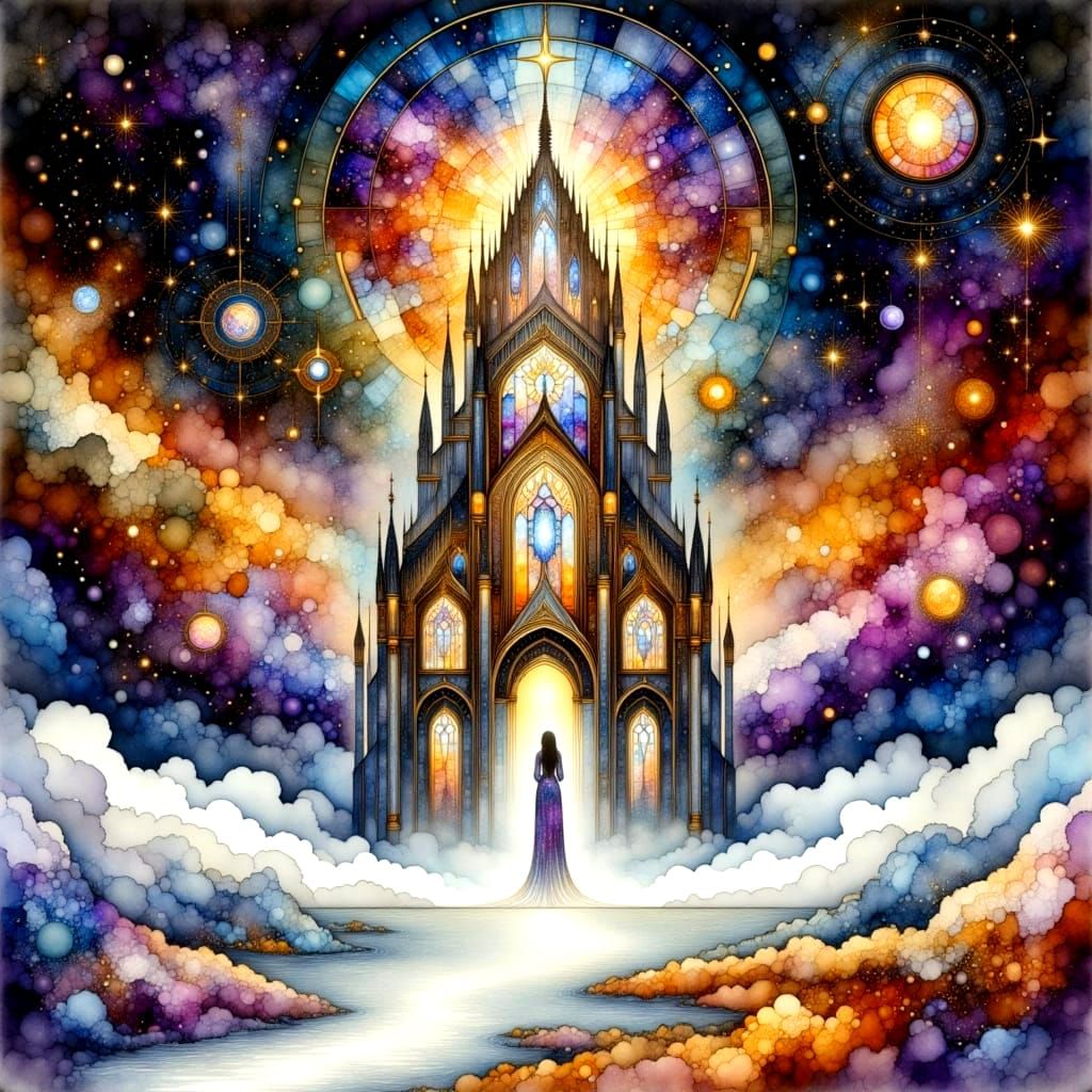 Cosmic Cathedral of Radiant Splendor in Space Opera Style