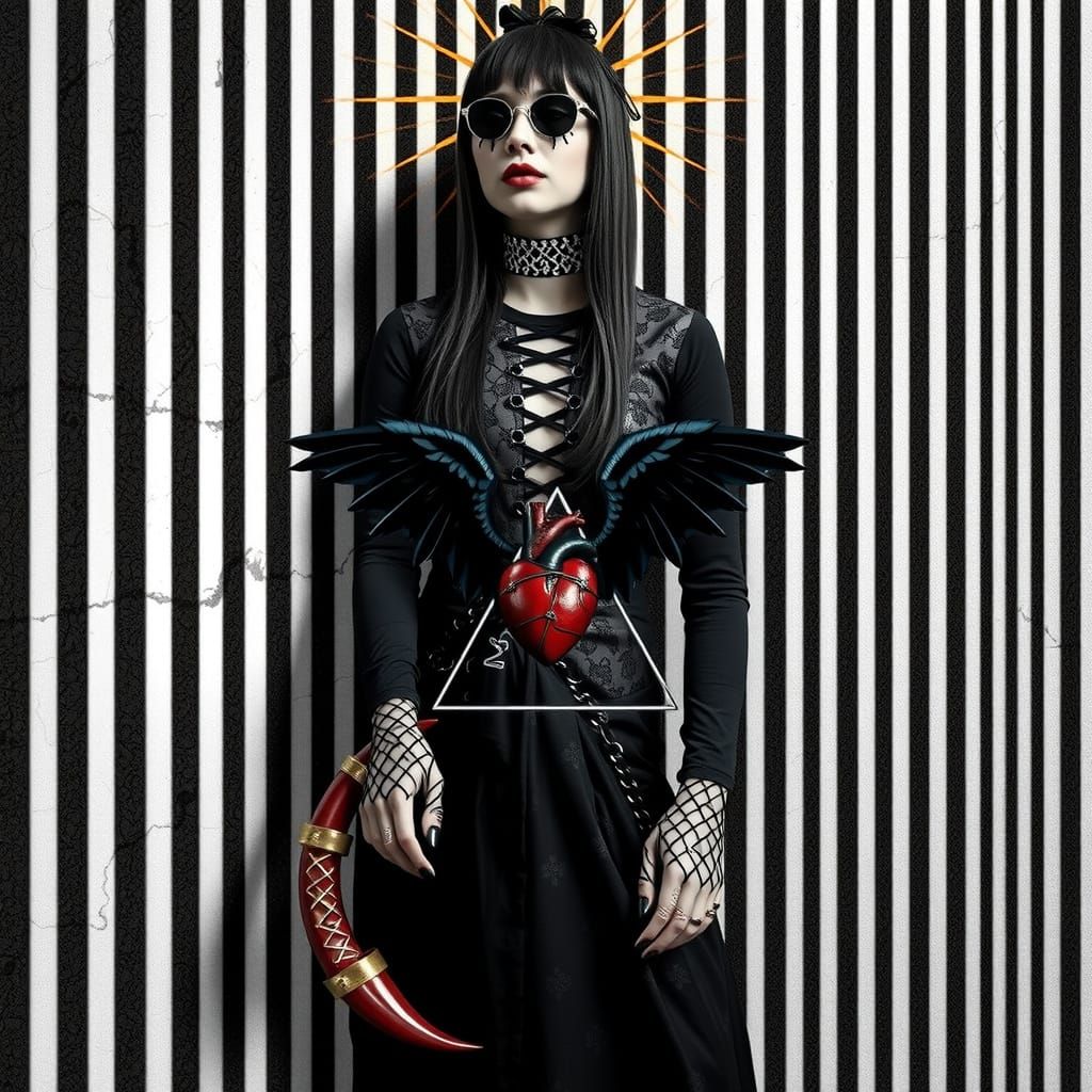 Goth Jesus in Avant-Garde Splendor