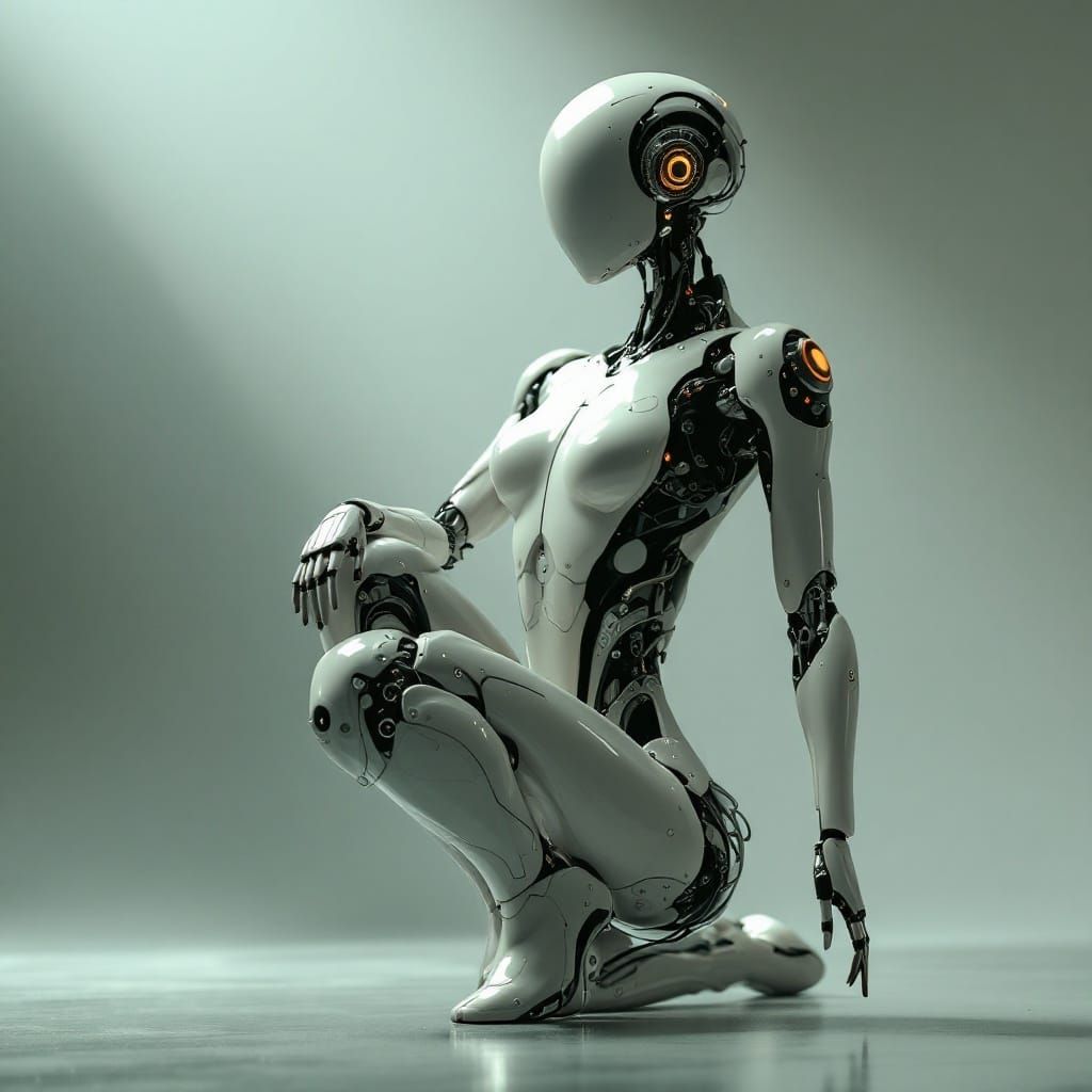 Cyborg Ballerina Robot DB-1 in Elegant Ballet Pose