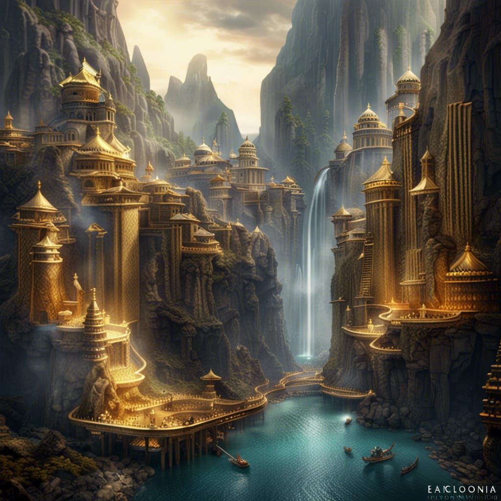 Epic Fantasy City of Gold and Silver