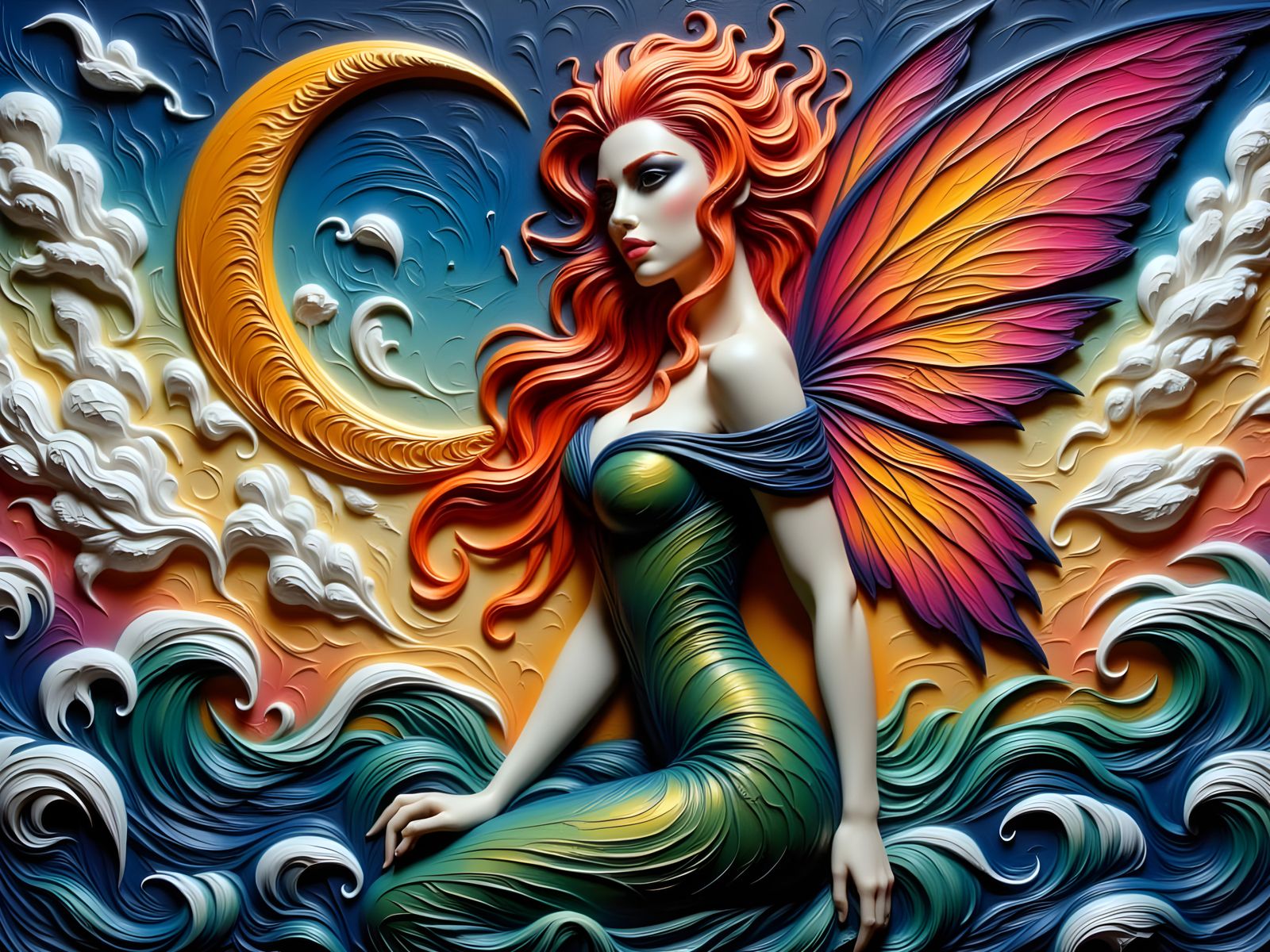 Ethereal Fairy Portrait in Pastel Hues