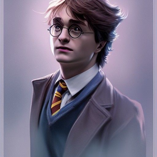 Harry Potter Portrait in Hyperdetailed Style