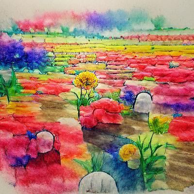 field of colorful flowers
