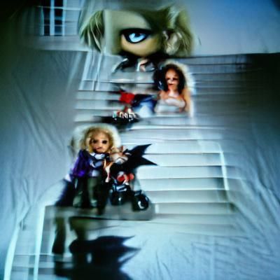 Eerie Porcelain Doll Bride in Horror Theme