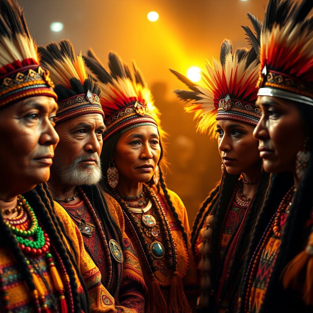 Vibrant Gathering of Native American Communities