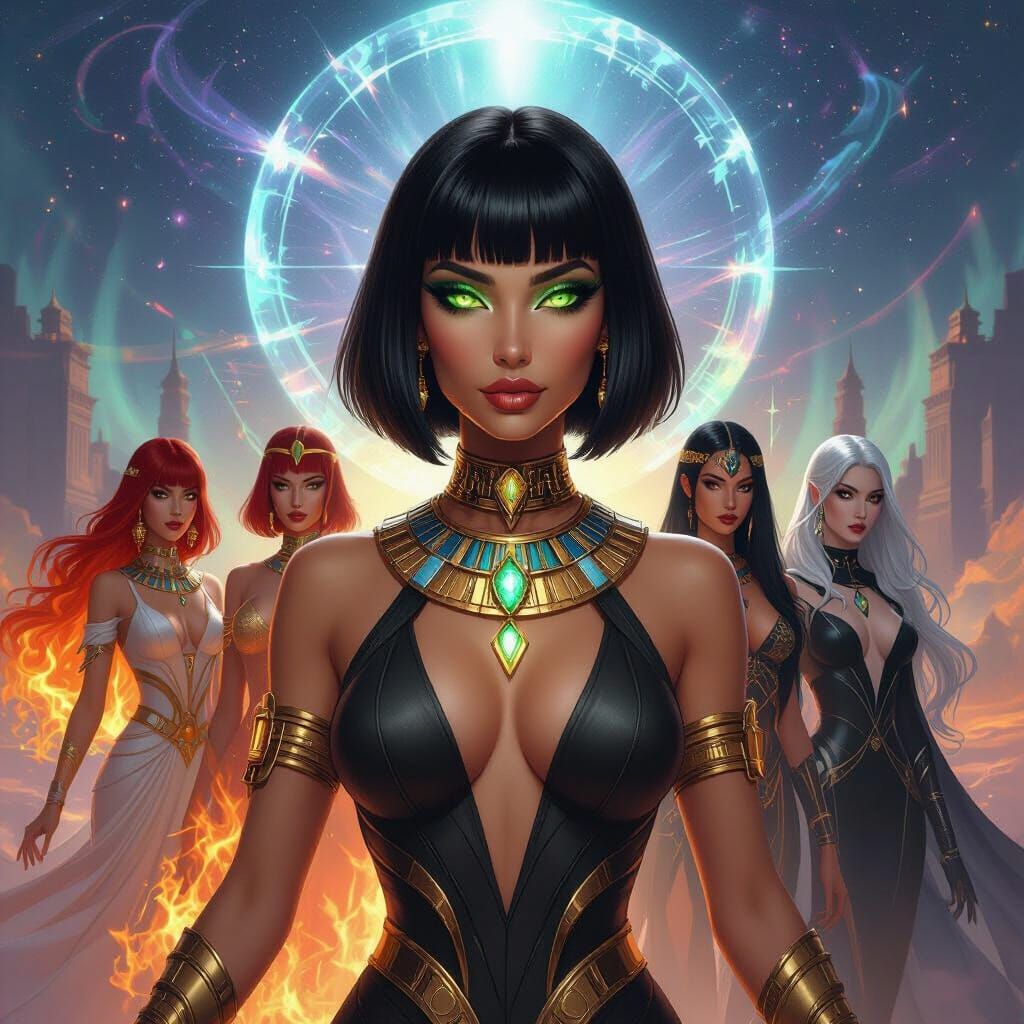 Cleopatra Loxy Radiates Authority in Cosmic Egyptian Style