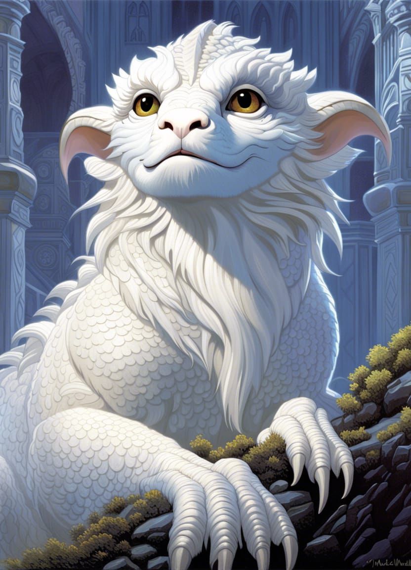 Falkor Luck Dragon Digital Painting
