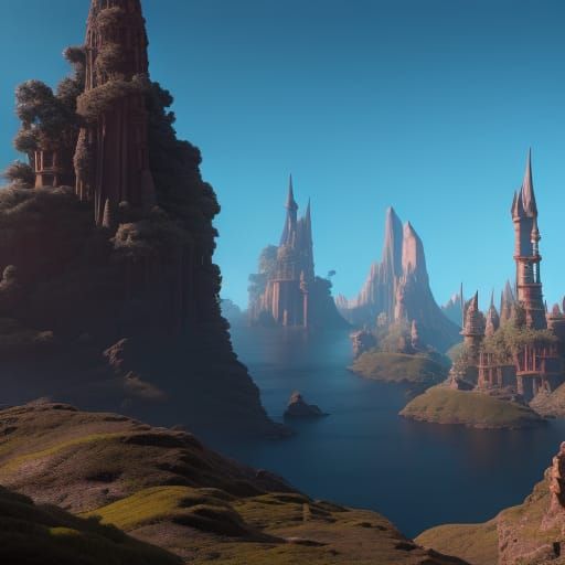 Princess Bit: Detailed Matte Painting in Fantasy Style